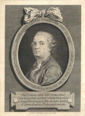 Lekain - Gravure de Littret de Montigny (Académie Desprez)