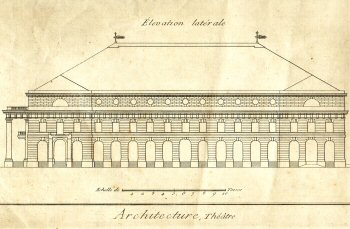 De Wailly : Thtre de l'Odon - pl. 6 suppl. in l'Encyclopdie (Acadmie Desprez - fonds Gilbert Blin)